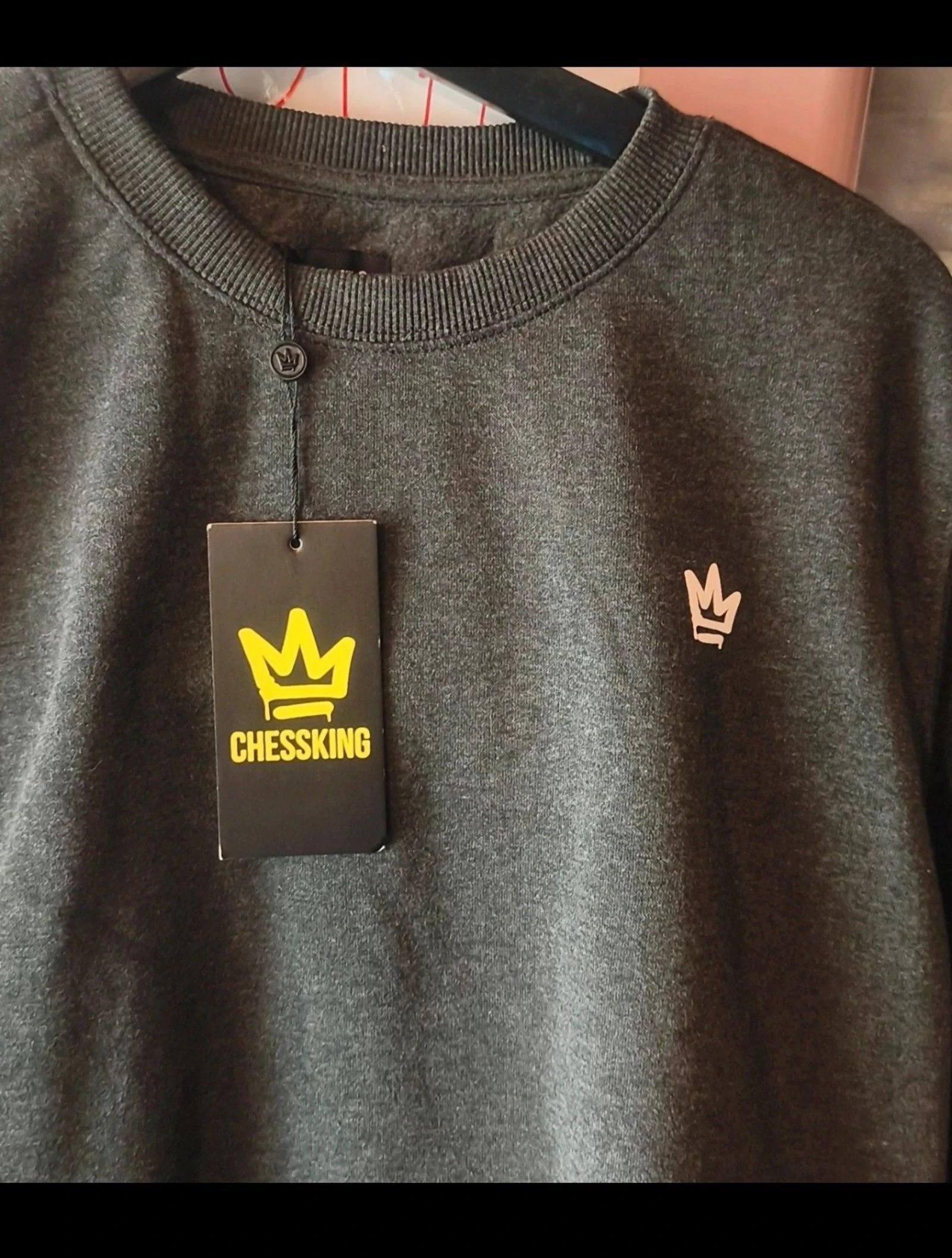 Chessking Grey S Sweatshirt | Pull Homme New/Neuf/New – photo 9